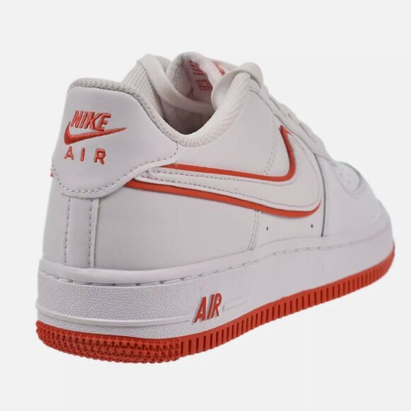 Nike Air Force 1 Big Kids Shoes Sz 6Y/7.5W White Red Retro Sneakers New - Picture 4 of 6